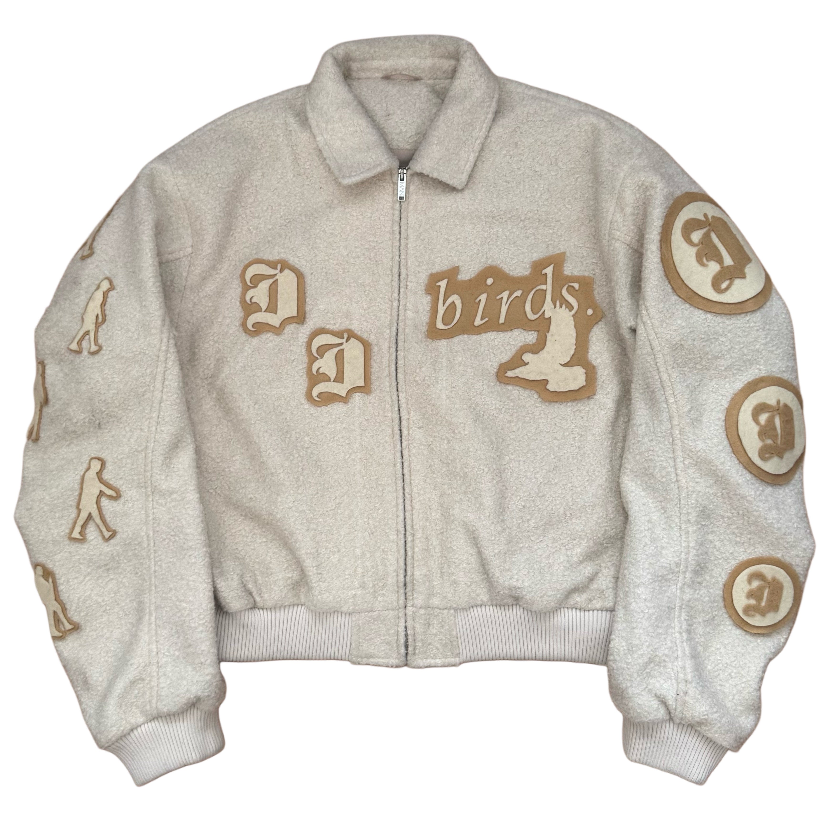 "BEWARE THE BIRDS" VARSITY JACKET