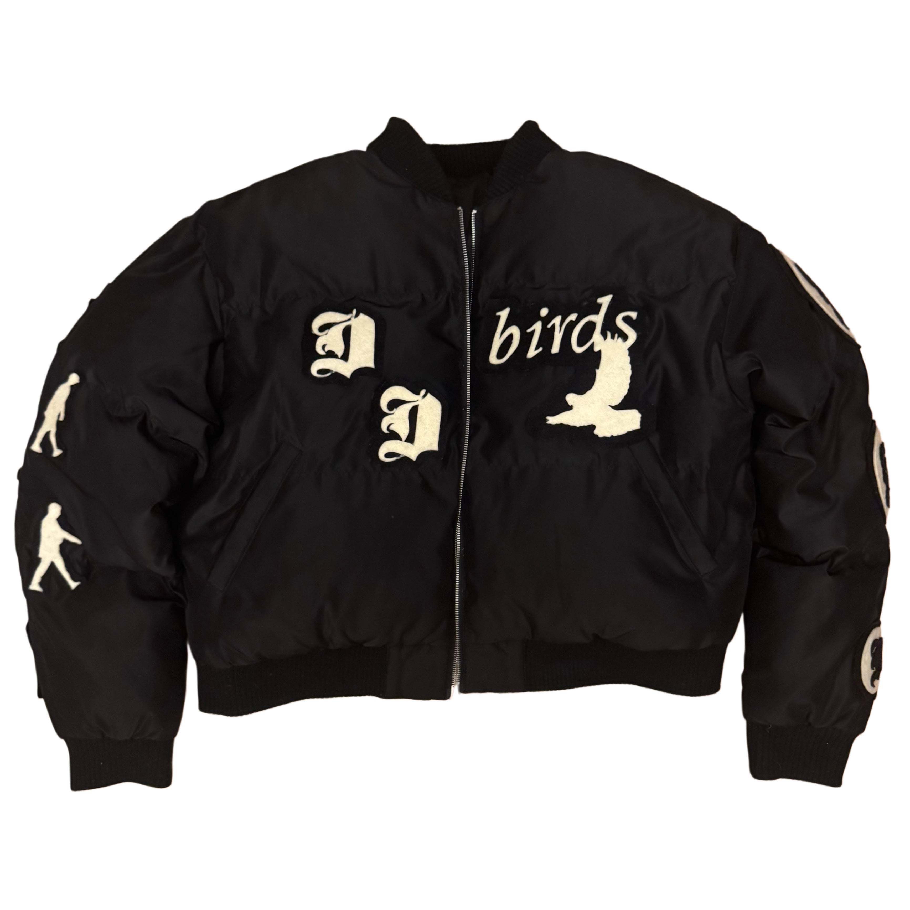 "BEWARE THE BIRDS" VARSITY JACKET